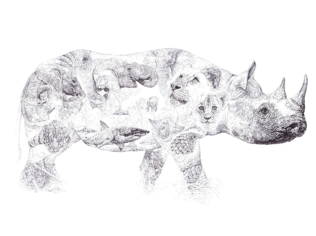 'Rhino' Drawing Auction for CHENGETA WILDLIFE