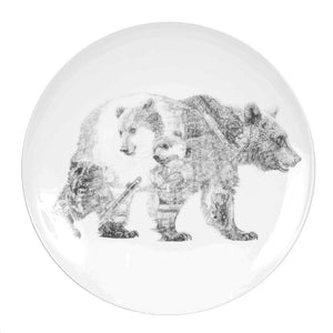 Mummy Bear and Baby Bear China Plate